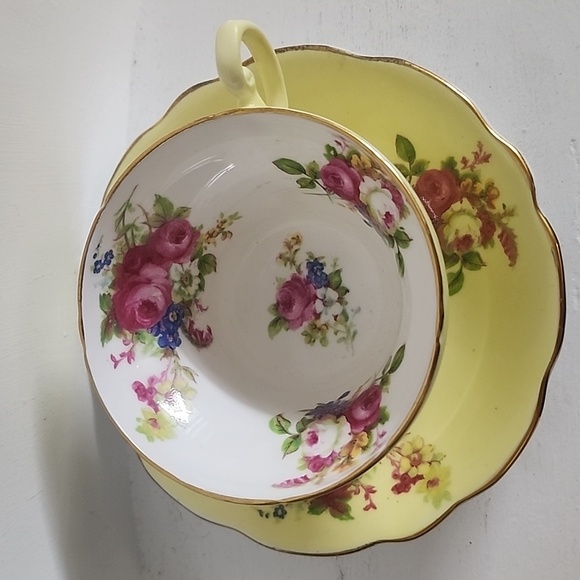 Yellow EB Foley China Tea Cup and Saucer Teacup Set very rare - Picture 8 of 8